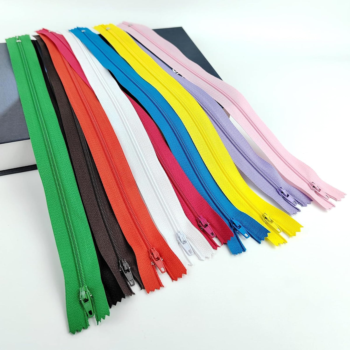 30 Pcs 14 Inch Nylon Zippers, 10 Assorted Colors Invisible Zippers