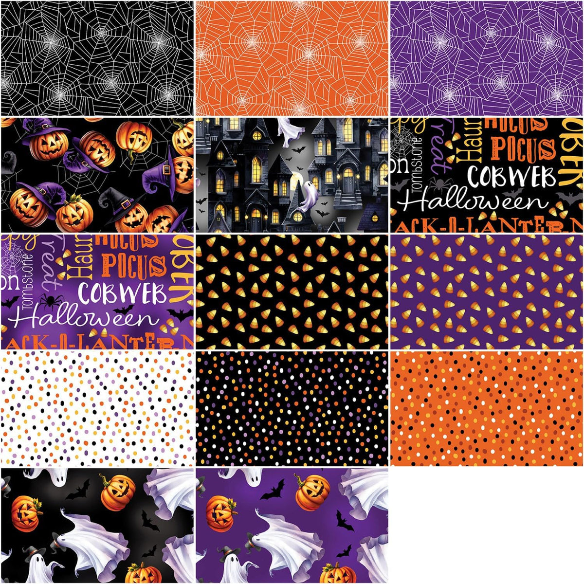 Nicole DeCamp Ghostly Soiree 10X10 Pack 42 10-inch Squares Layer Cake