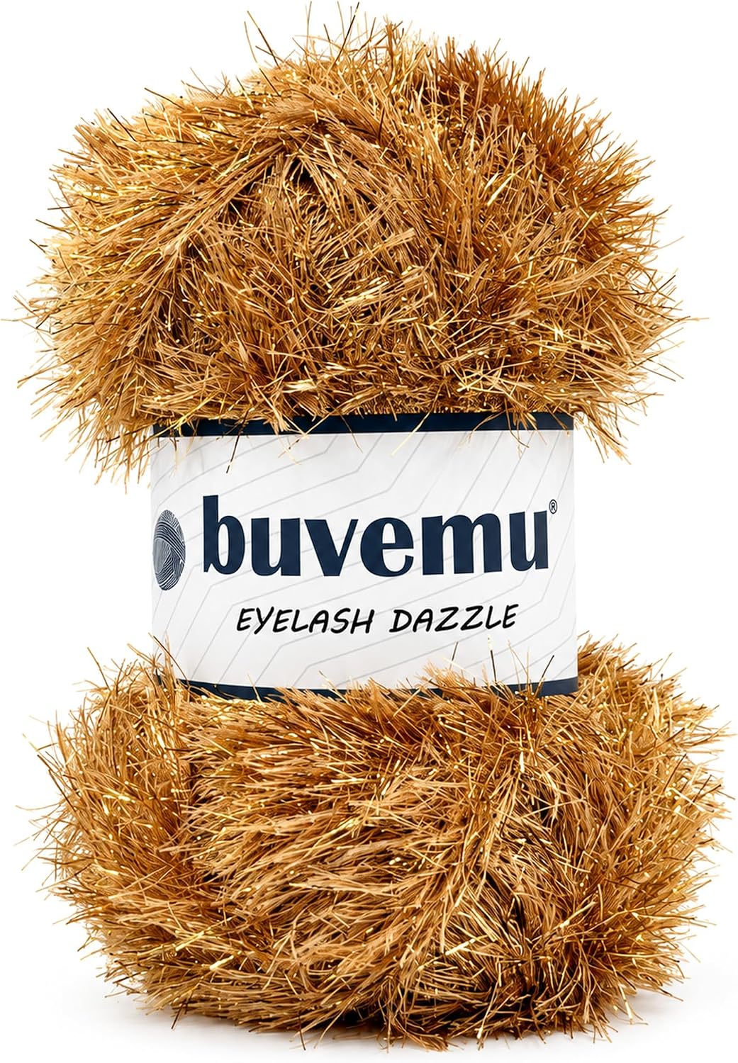 Eyelash Dazzle Yarn, Metallic Sparkle Fun Fur, Gold