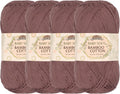 JubileeYarn Baby Soft Bamboo Cotton Yarn - Caffé Mocha - 4 Skeins