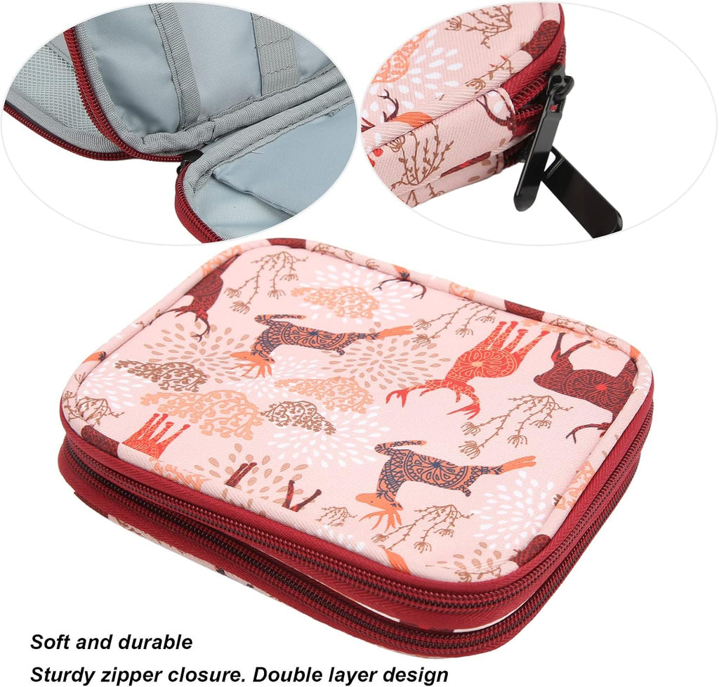 FLEXMAN Crochet Hook Case, Double Layer Handmade Knitting Tool Pouch