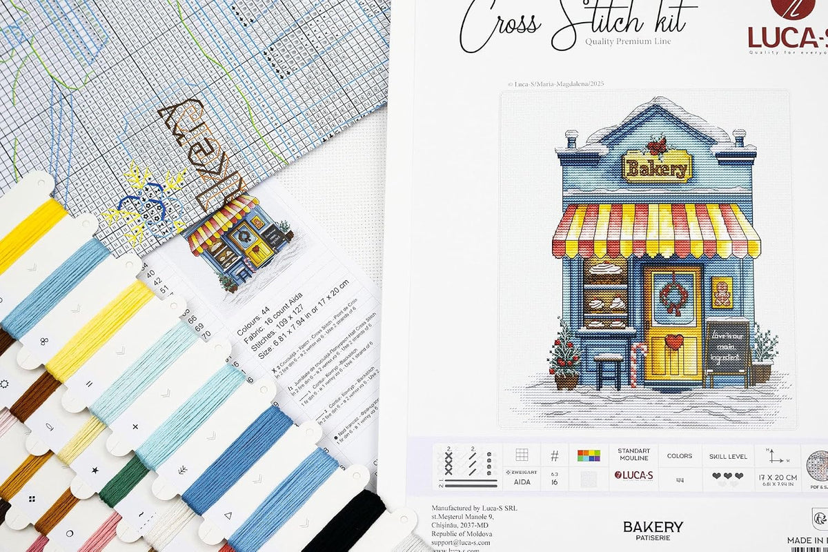Luca-S counted cross stitch kit "Bakery", 17x20cm