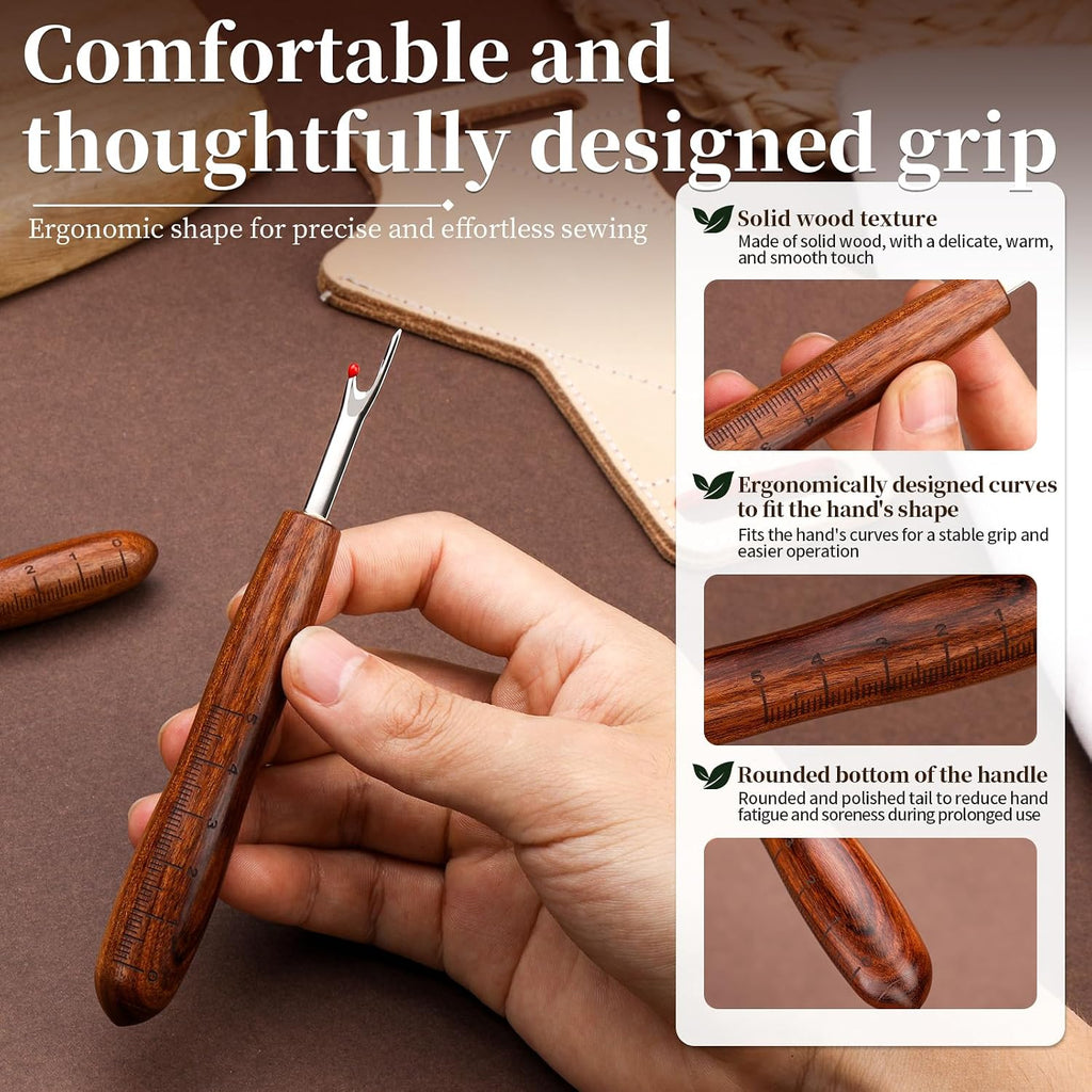 Seam Ripper, 2Pcs Seam Rippers for Sewing Wood Handle Stitch Remover