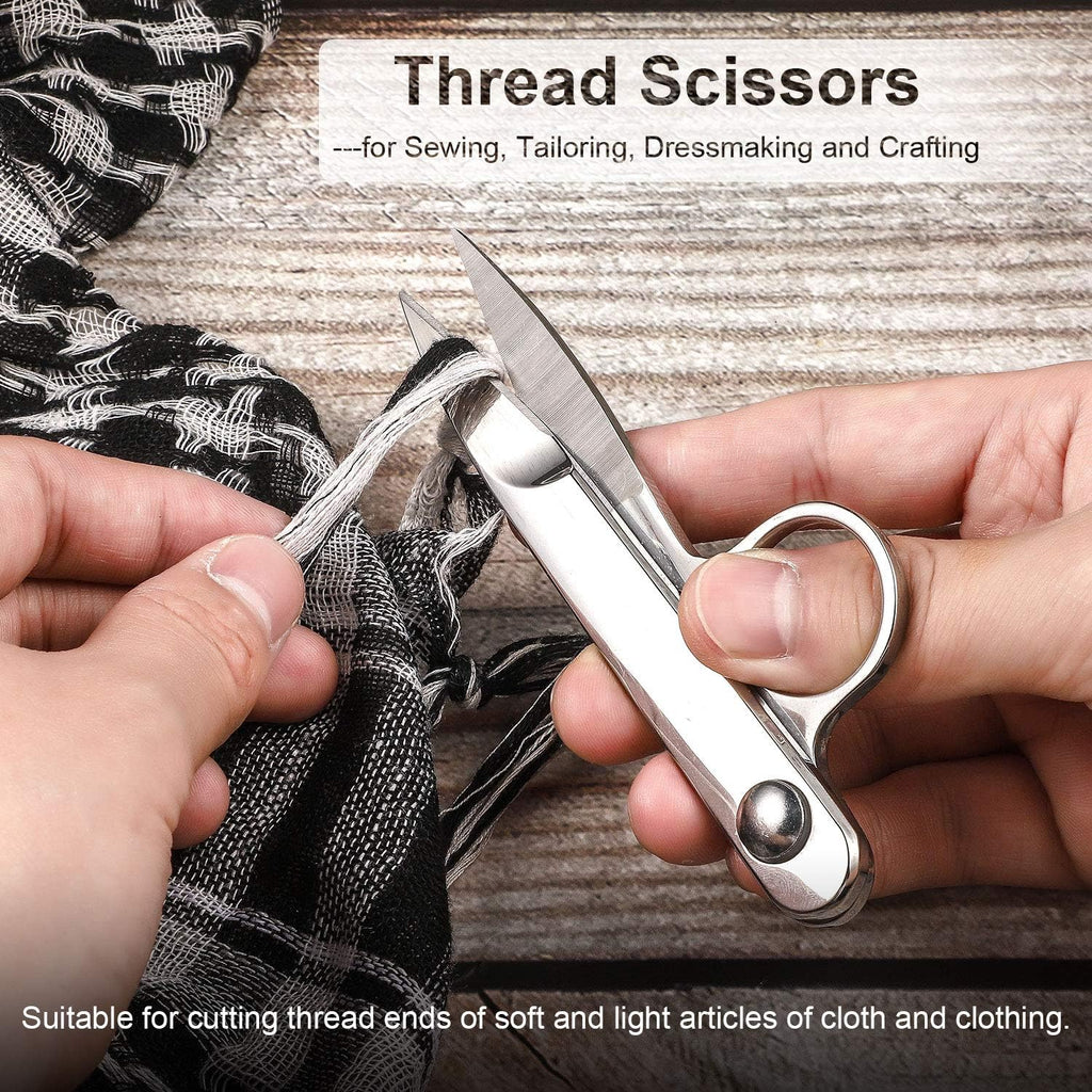 Mudder 2 Pcs Sewing Scissors Thread Snips with Protective Rubber