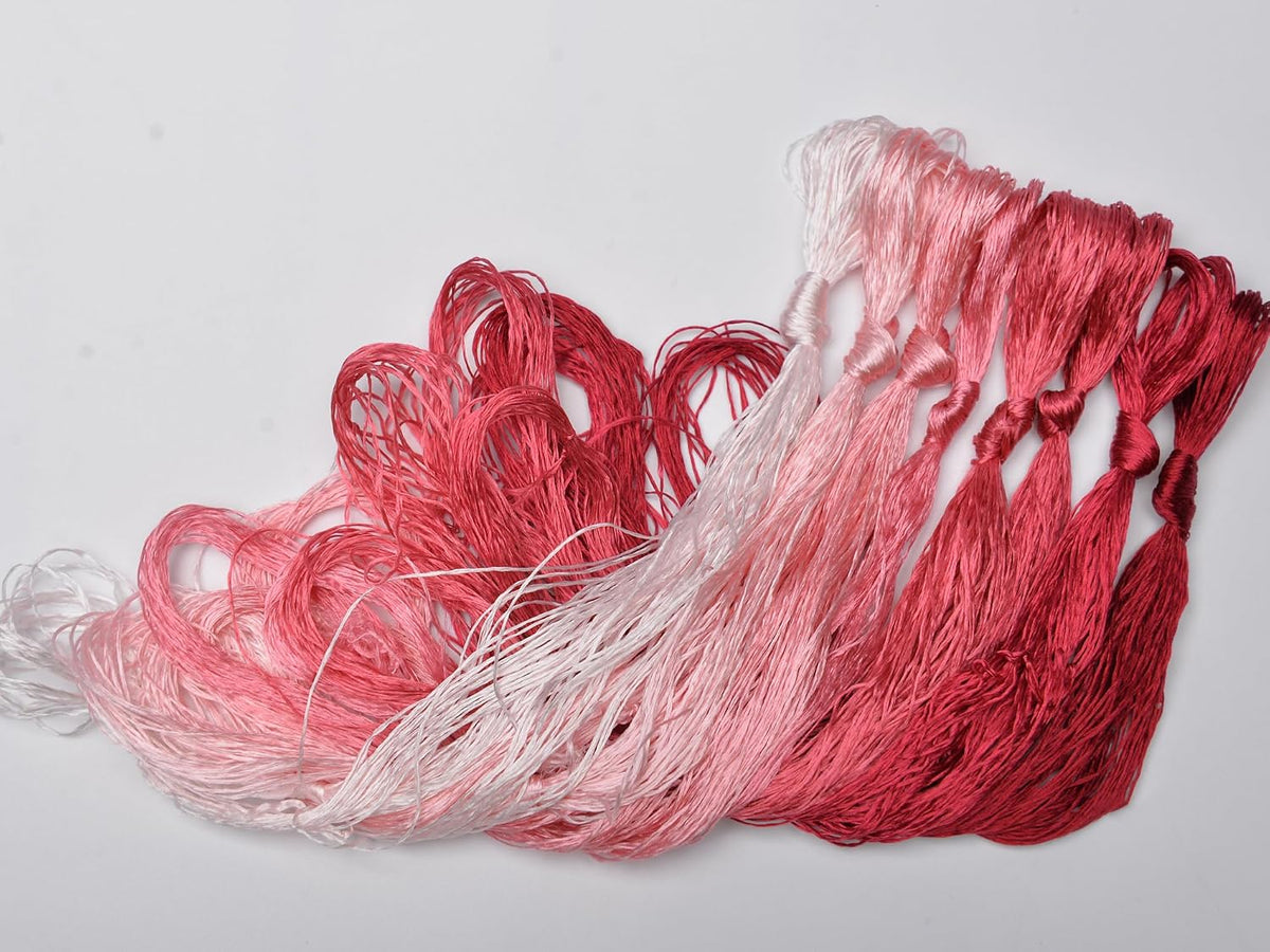 100% Mulberry Silk Embroidery Thread 8 Colors 22m Each (35)