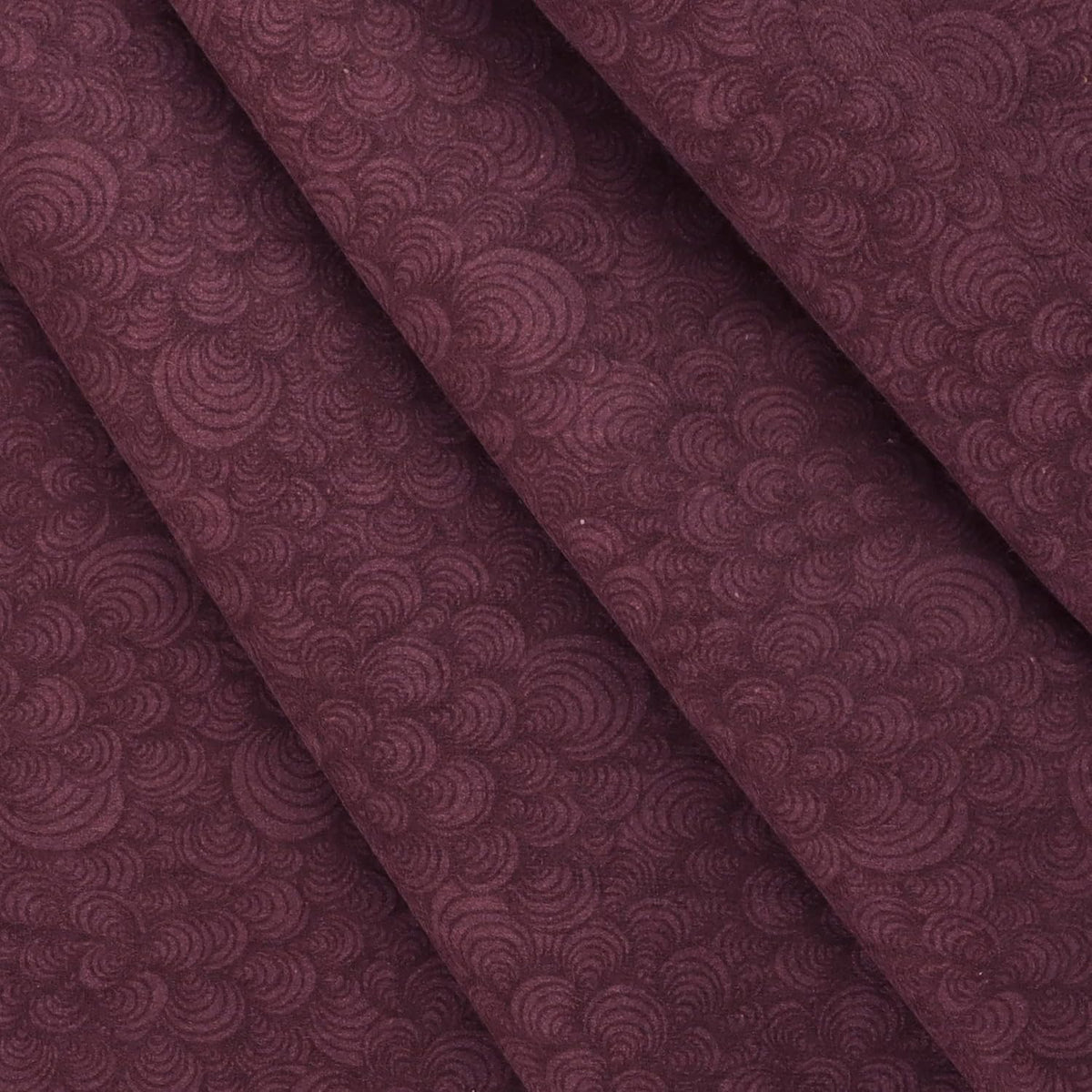 Mook Fabrics Swirly Flannel Fabric [108in. Wide], Burgundy