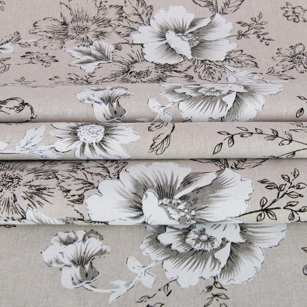 Linen Floral Upholstery Fabric by The Yard,10 Yard 62 Inch Width