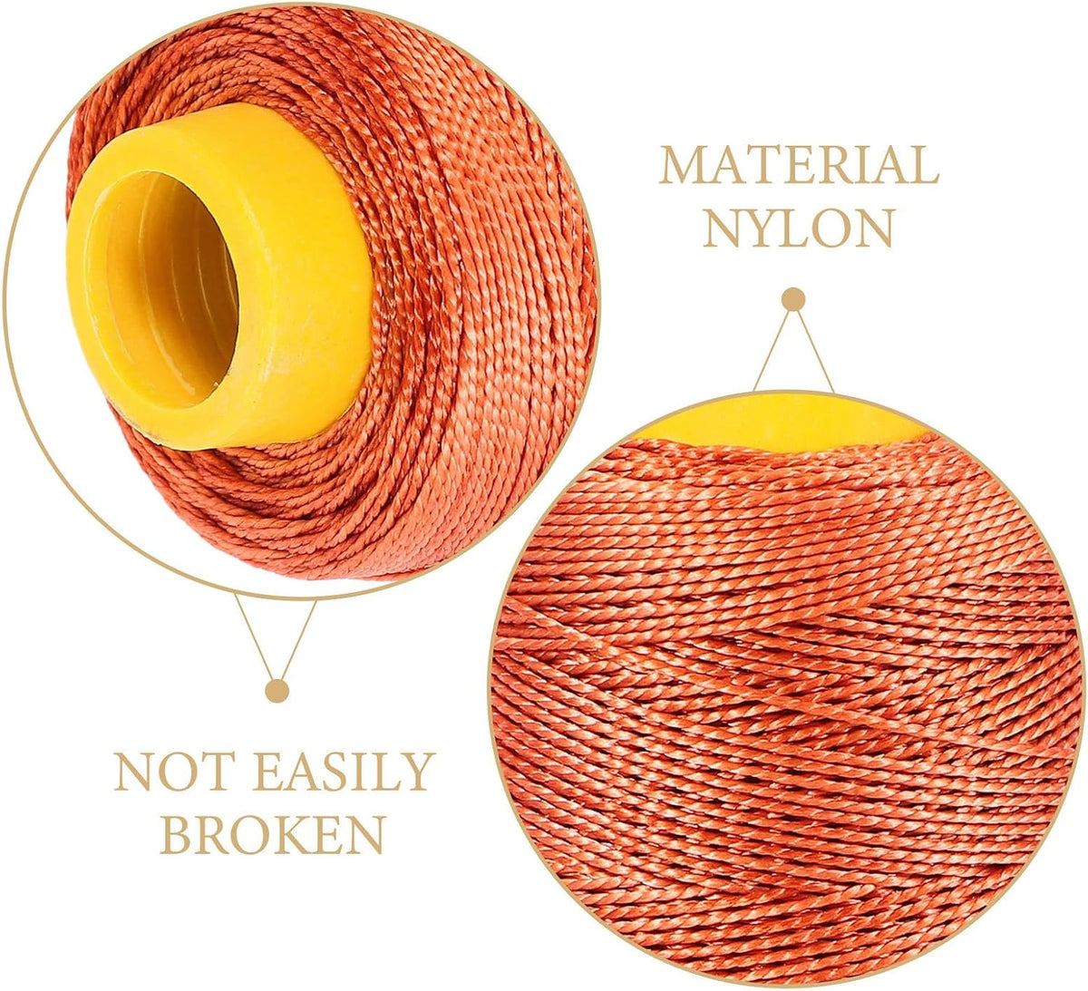 Hand Sewing Thread Roll Brown Nylon for Leather Repair, and