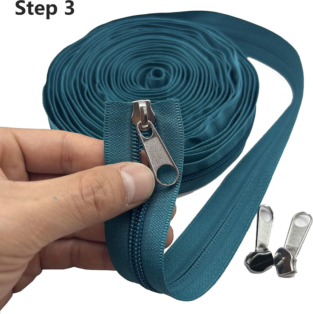 Goyunwell #5 Nylon Zippers for Sewing Tailor 10 Yards & 25pcs Zipper