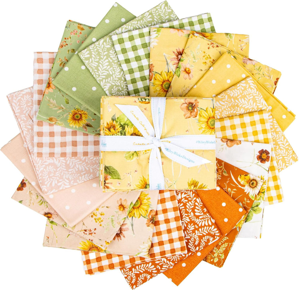Lisa Audit Sunflower Whispers 19 Fat Quarters Riley Blake Designs