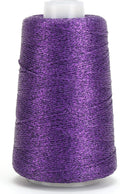 Metallic Crochet Thread, 80g Lurex Yarn for Charms(Purple)
