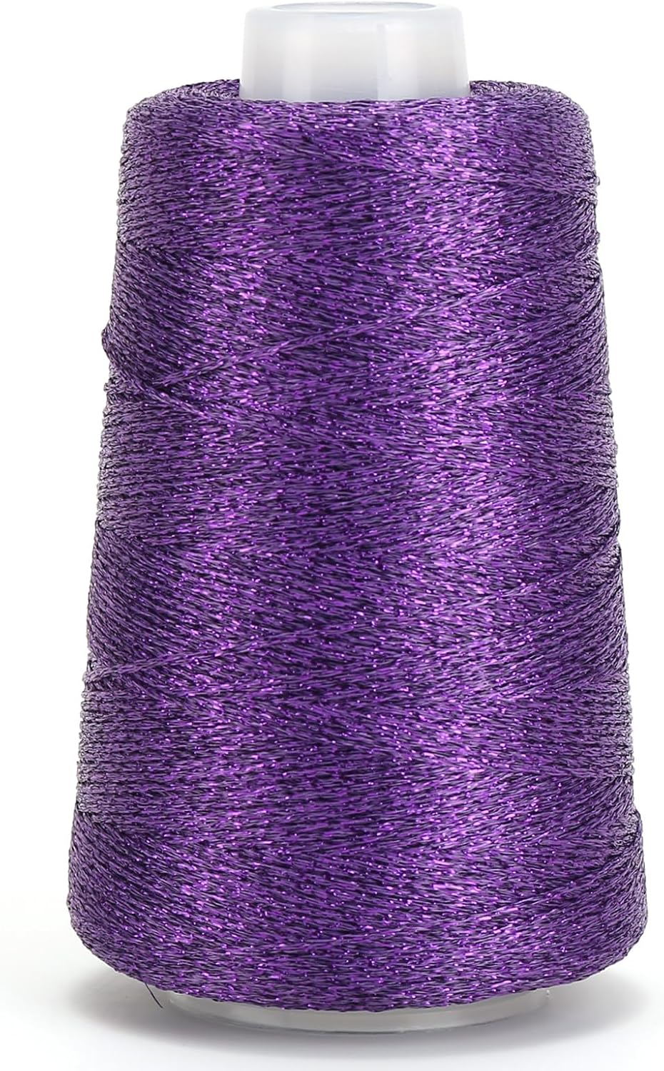 Metallic Crochet Thread, 80g Lurex Yarn for Charms(Purple)
