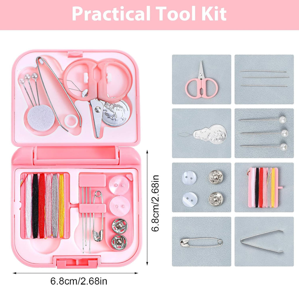 2Pcs Mini Sewing Kit Travel Size Portable Emergency Sewing Kit for