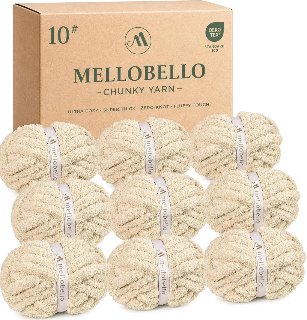 9 Pack Jumbo Chunky Yarn for Hand Knitting - Chunky Chenille Yarn for