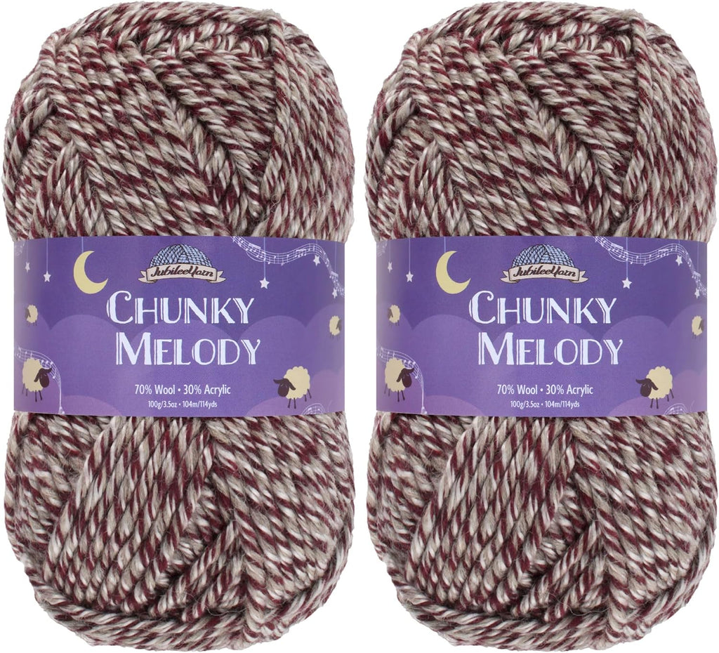JubileeYarn Chunky Melody Yarn - Purple Haze - 2 Skeins