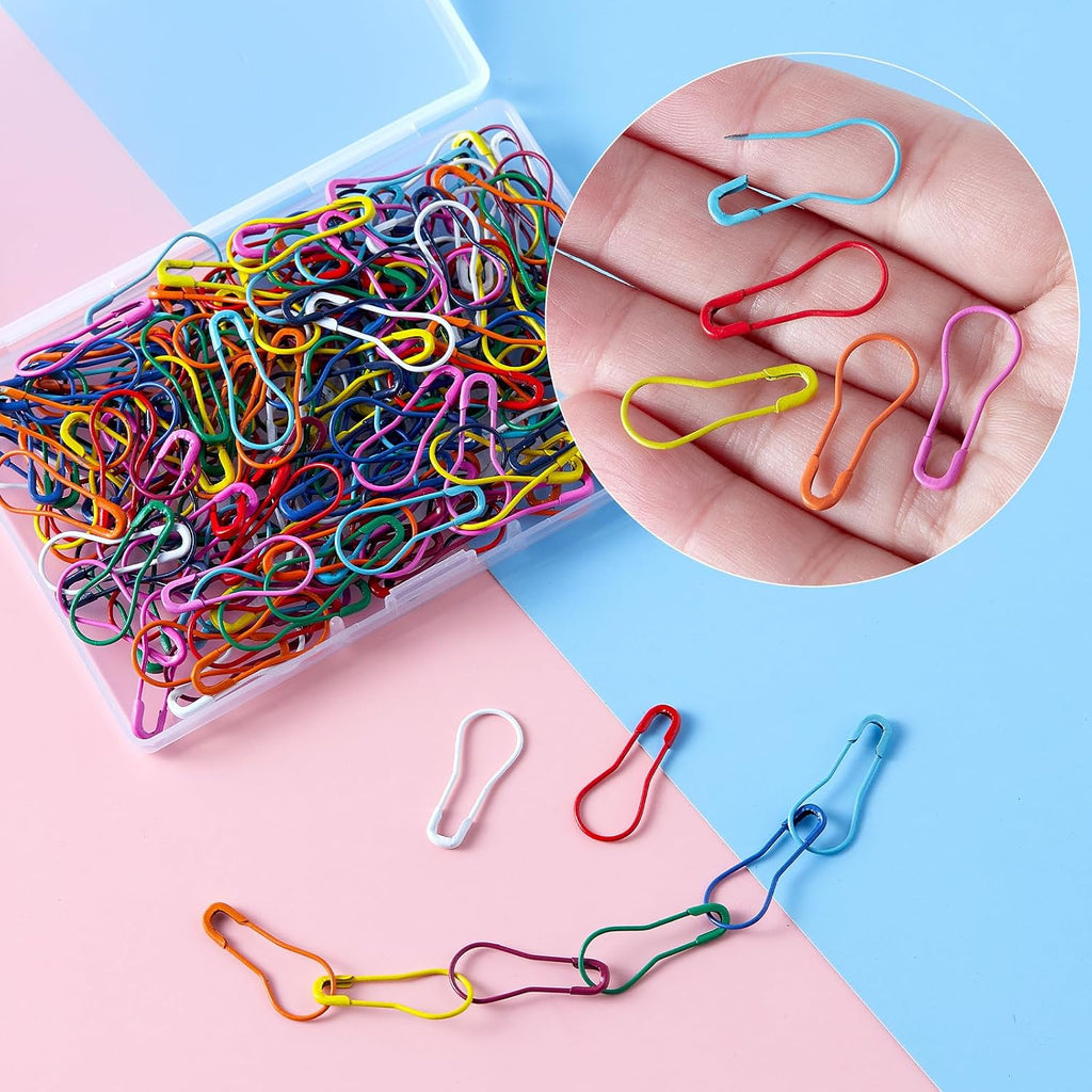 200 Pieces Safety Bulb Pins,Mixed Colors Bulb Pin Gourd Safety Pin