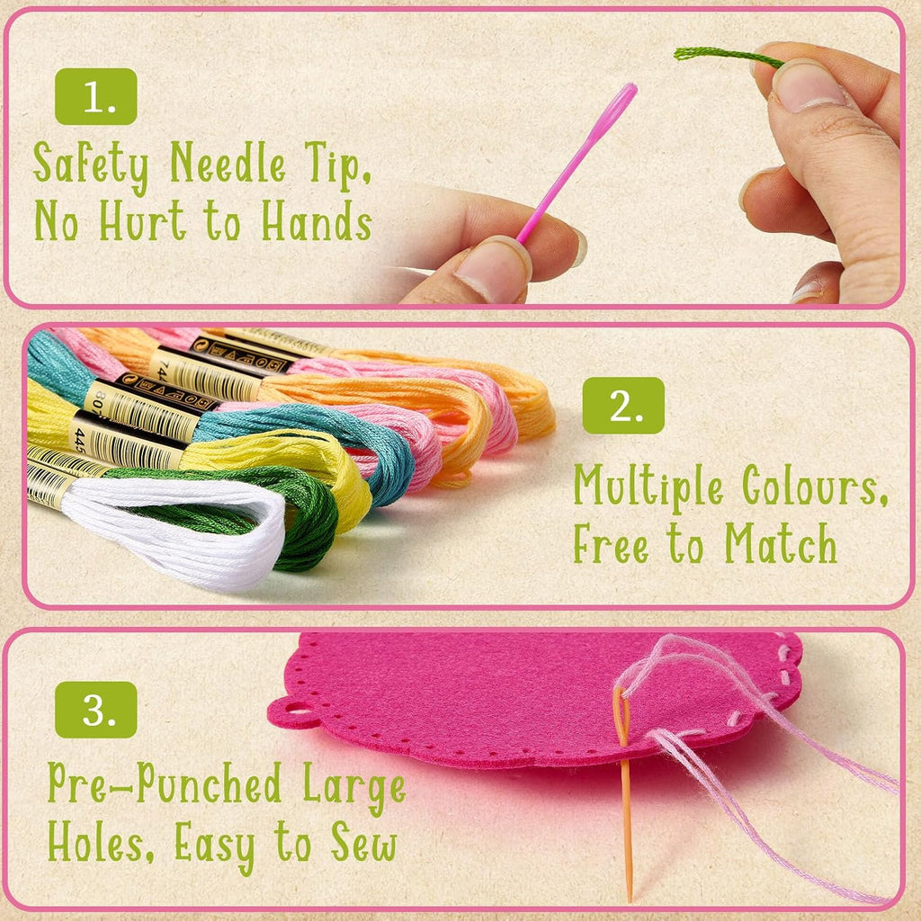 Toylink Dog Tag Sewing Kit for Kids Beginners, 12-in-1 Sew Your Own
