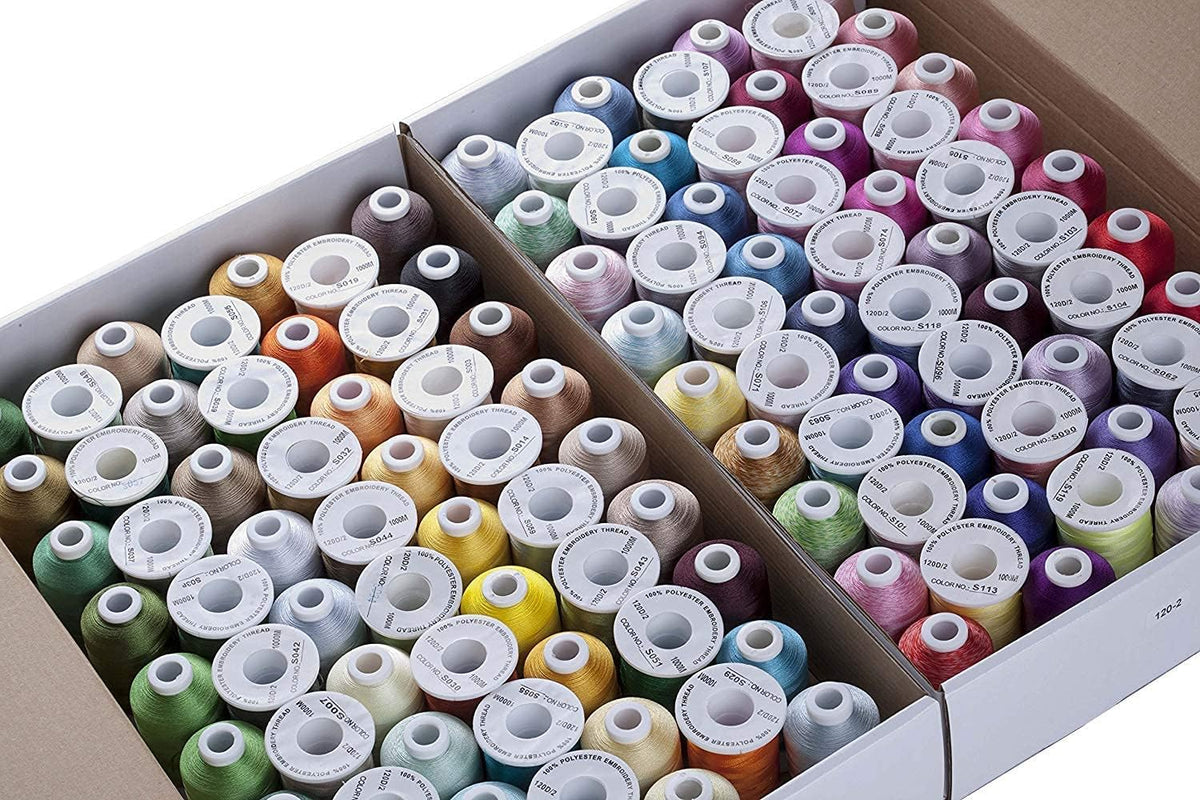 Simthread Value Pack Bundle Add-ons | Madeira 120 Colors Kit & 6 White