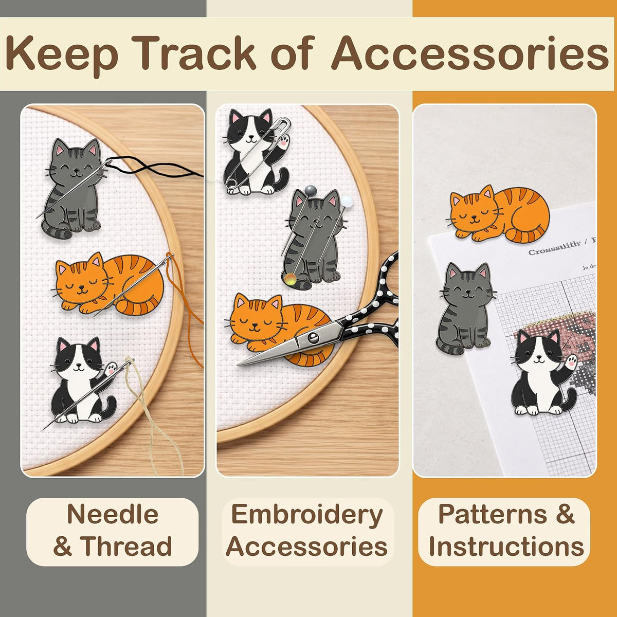 Kraftex Magnetic Needle Minder. Needleminder for Embroidery & Sewing.