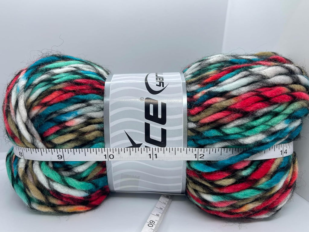Armonia Lana Bulky - Red, Green, Teal, Tan, White, Black Acrylic Wool