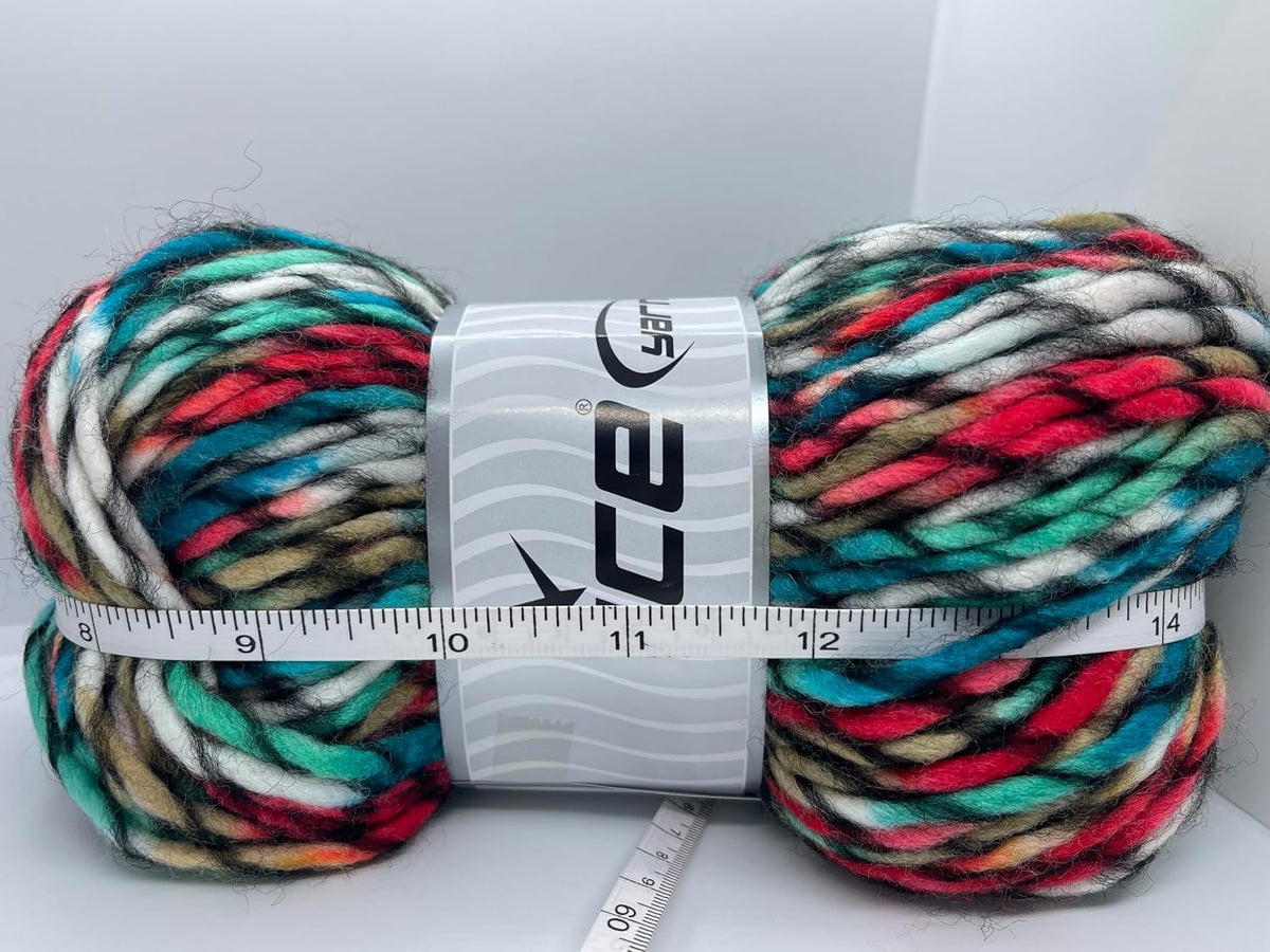 Armonia Lana Bulky - Red, Green, Teal, Tan, White, Black Acrylic Wool