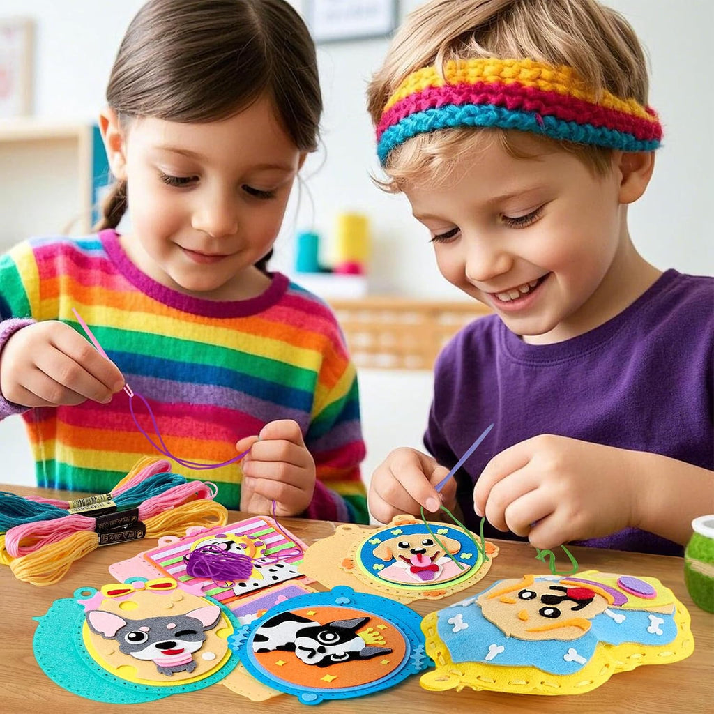 Toylink Dog Tag Sewing Kit for Kids Beginners, 12-in-1 Sew Your Own