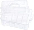 New brothread 1 Layer Stackable Clear Storage Box Organizer