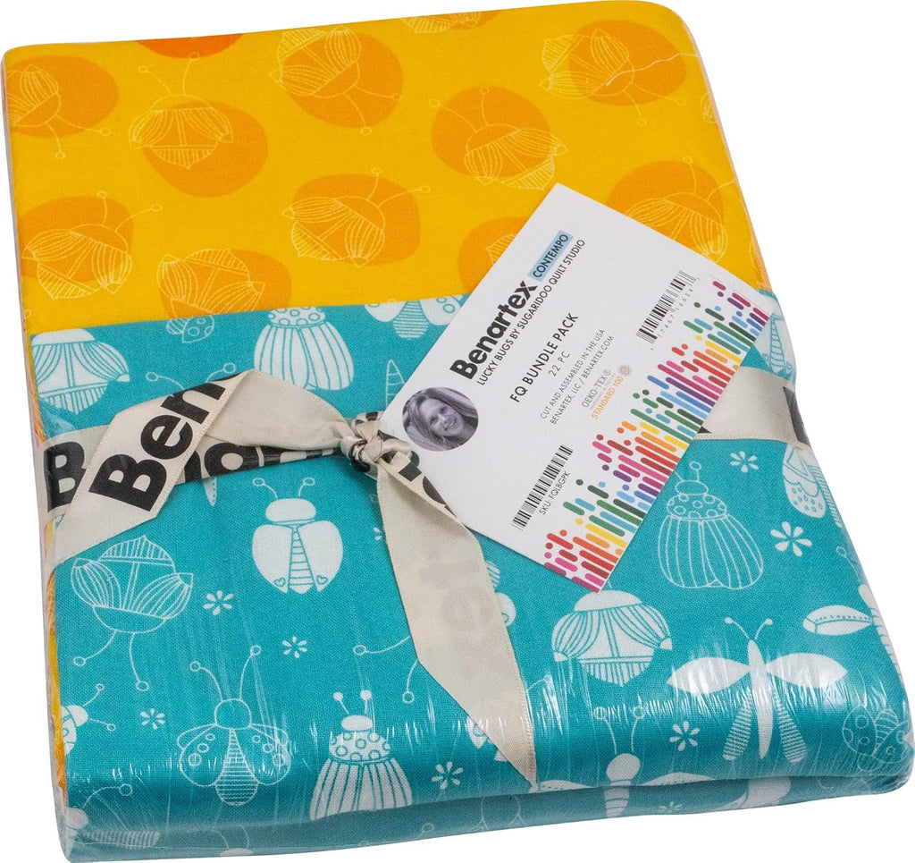 Sugaridoo Lucky Bugs 22 Fat Quarters Benartex
