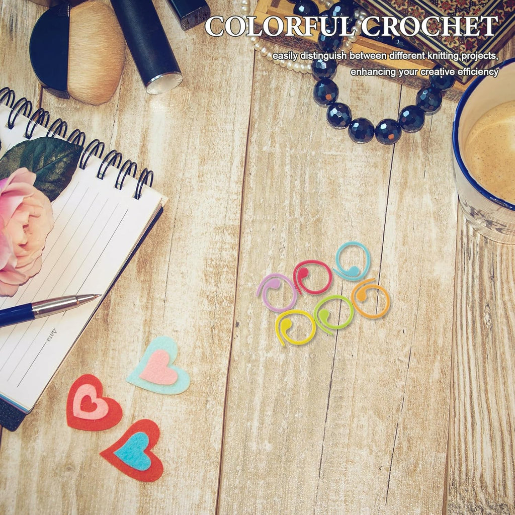 100 Piece Colorful Metal Locking Stitch Markers for Knitting