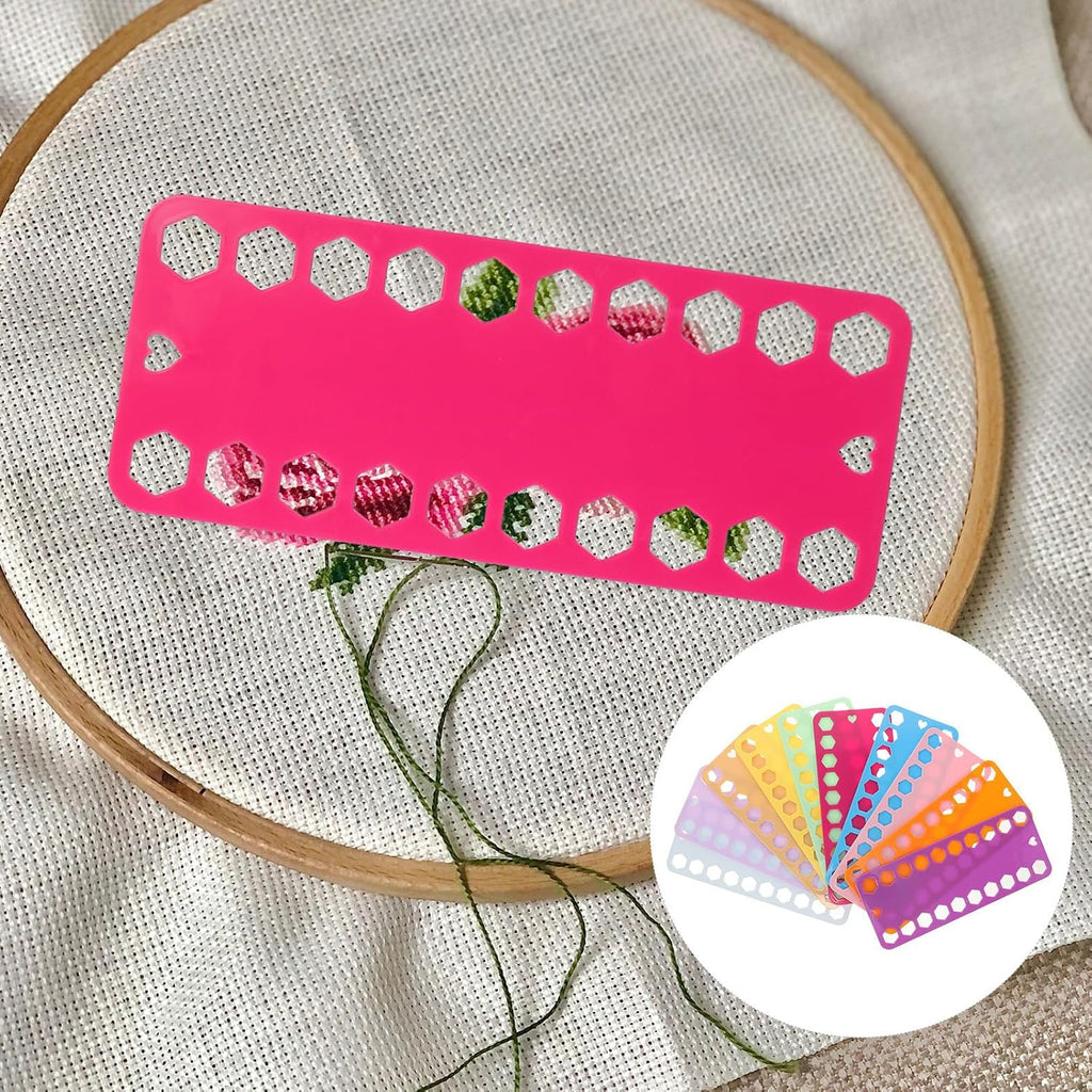 10Pcs Embroidery Floss Organizer Board Plastic for Sewing and Cross