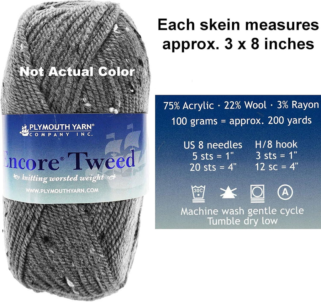 Plymouth Yarn Encore Worsted Tweed Ruby 6389 Knitting Yarn