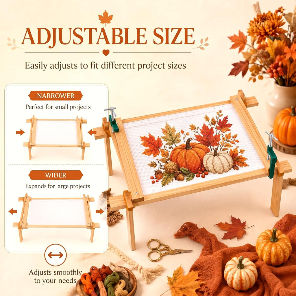 Lanties Adjustable Embroidery Frame Stand, 28 x 14 in, Hands Free