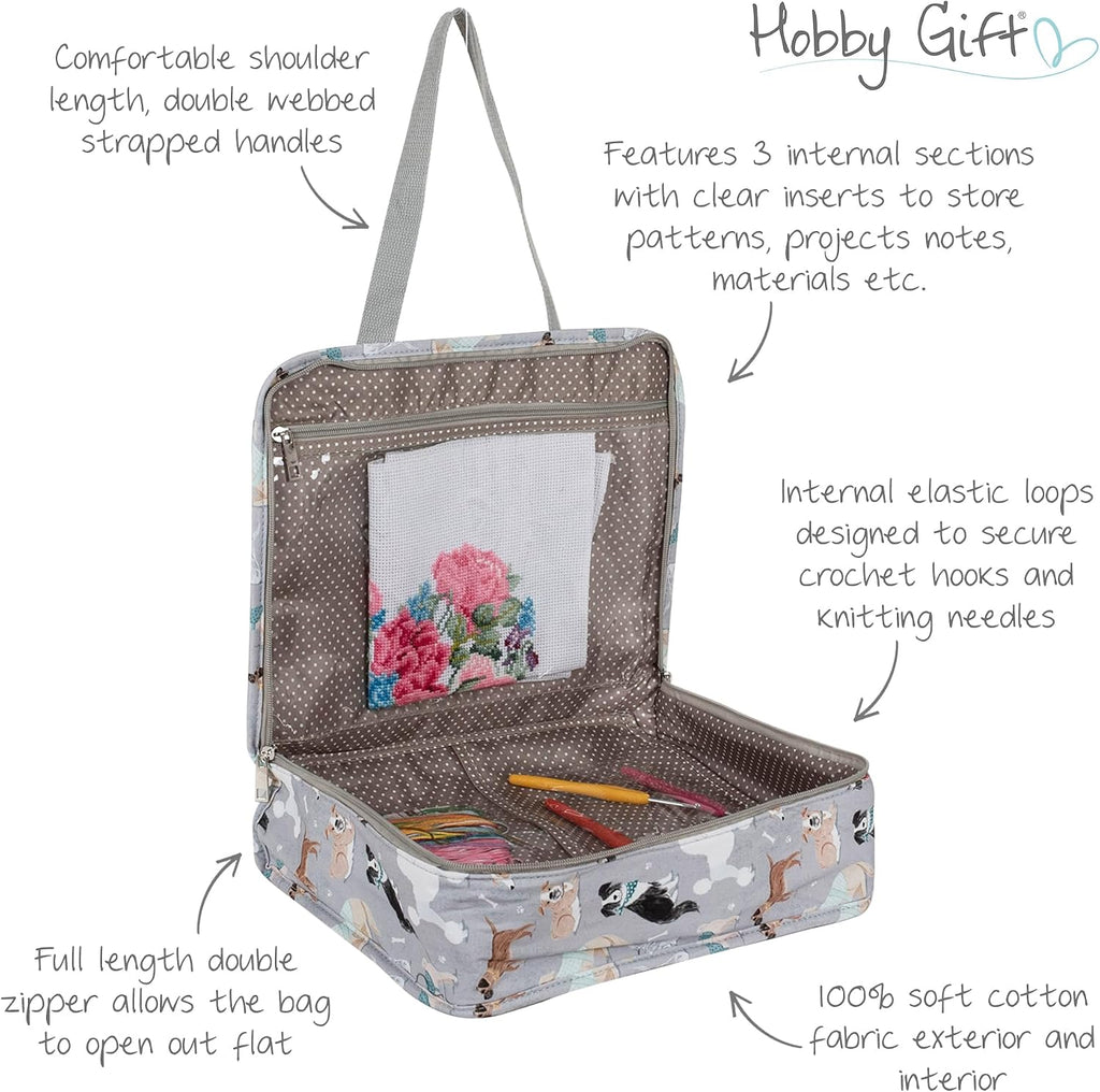 Hobby Gift Project Case Sewing and Yarn Storage Bag with Internal