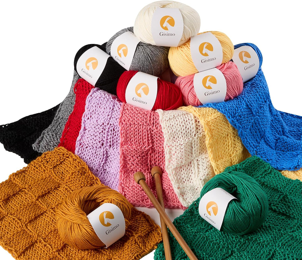 Merino Wool Yarn for Knitting & Crocheting - 35% Wool, 65% Acrylic