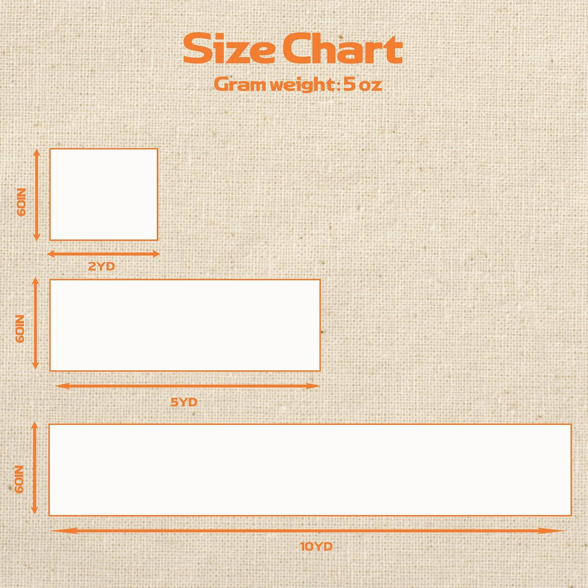 5 oz Lightweight Canvas Fabric, Soft Natural Cotton Blend 60'' Wide