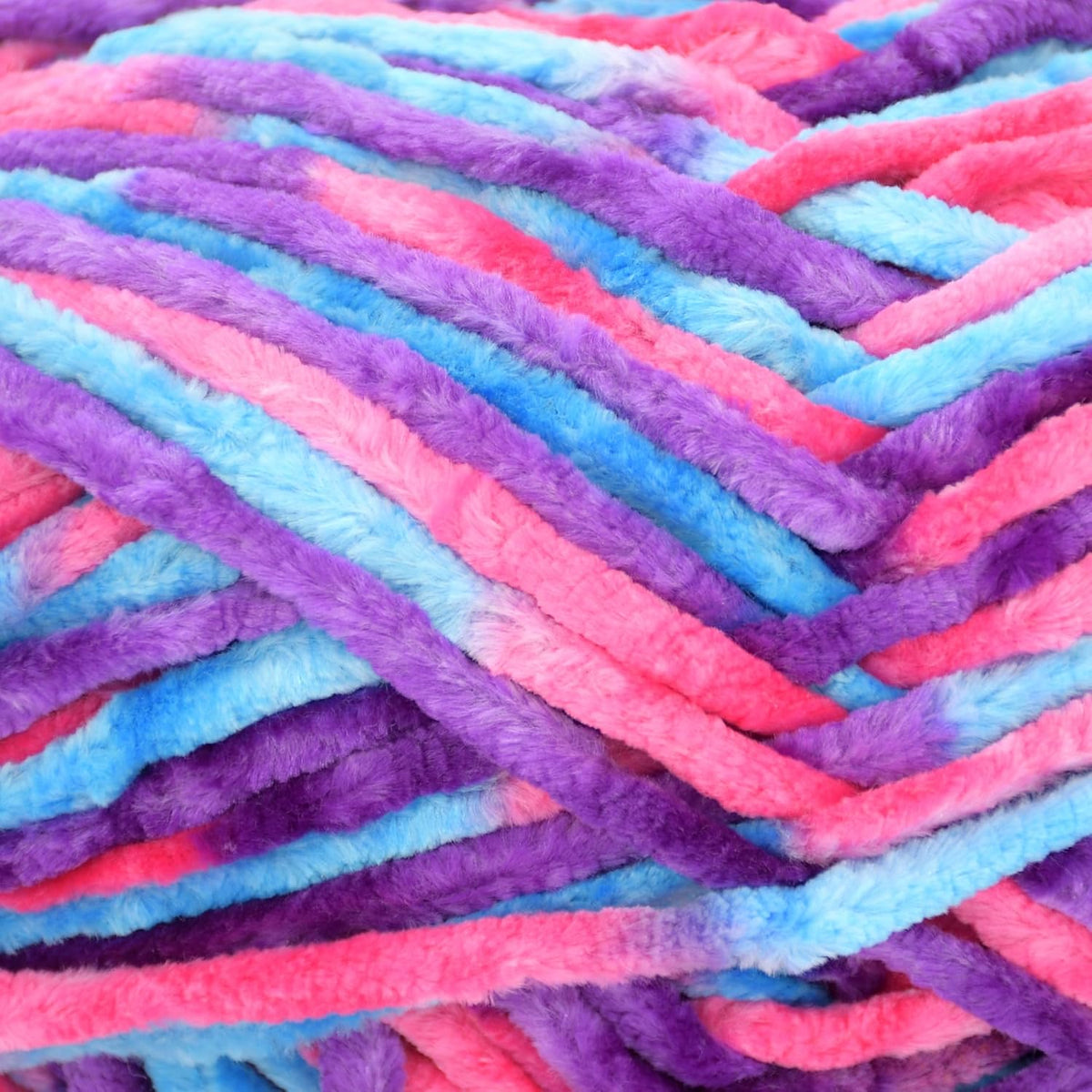 12 Pack Rainbow Velvet Chenille Yarn for Crocheting,Multicolor Fluffy