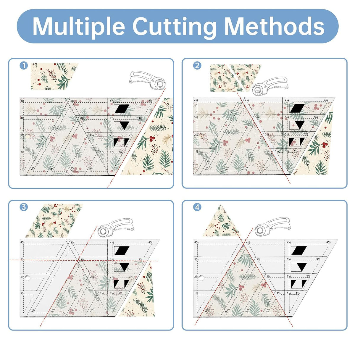 Acrylic Trapezoid Sewing Ruler for Quilting, Patchwork, and Garment