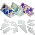 11Pcs Acrylic Quilting Template Ruler and Epp Paper Pieces Set