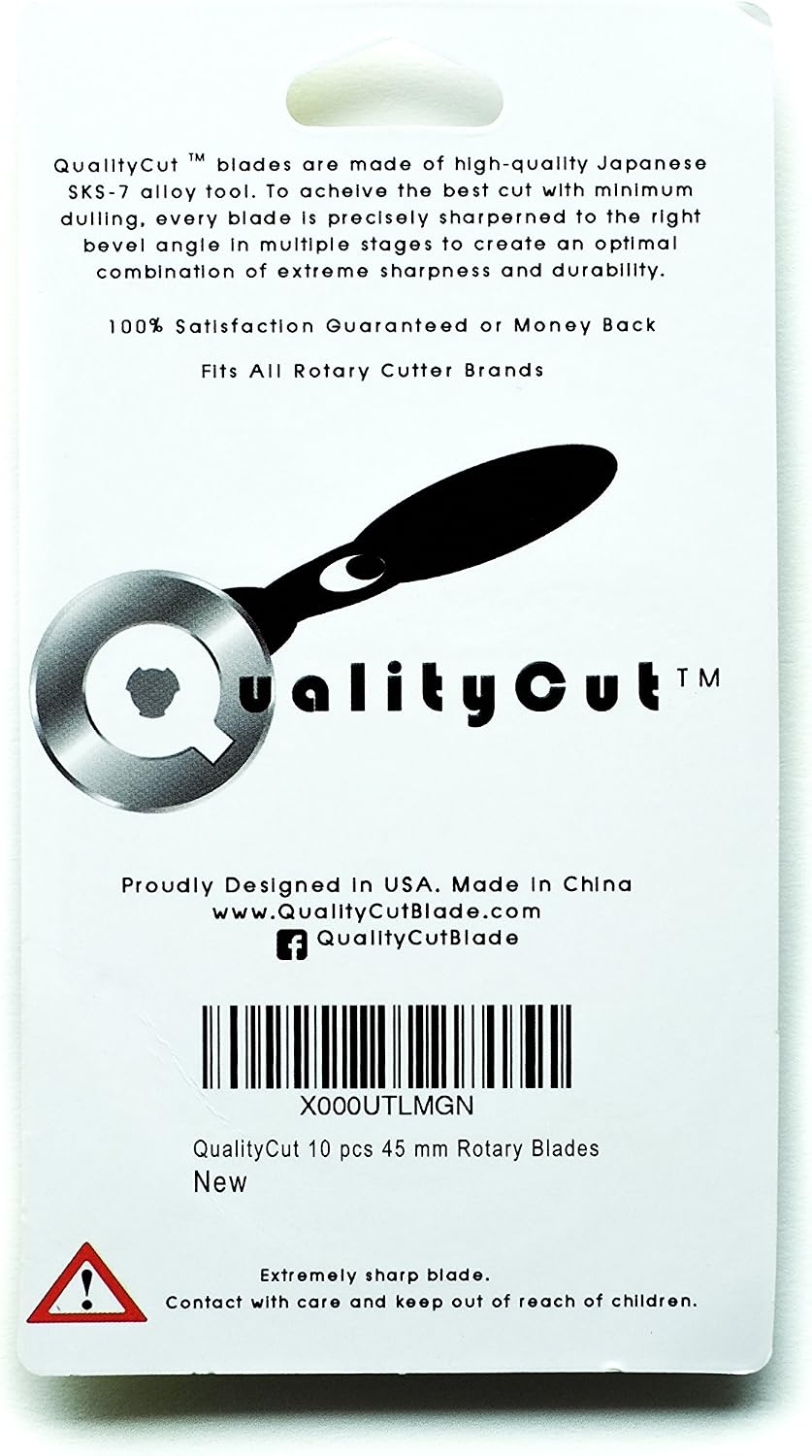 QualityCut ® 10x 45mm Rotary Cutter Refill Blades