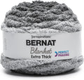 Bernat Blanket Extra Thick Perfect Phasing Chunky Yarn, Coal