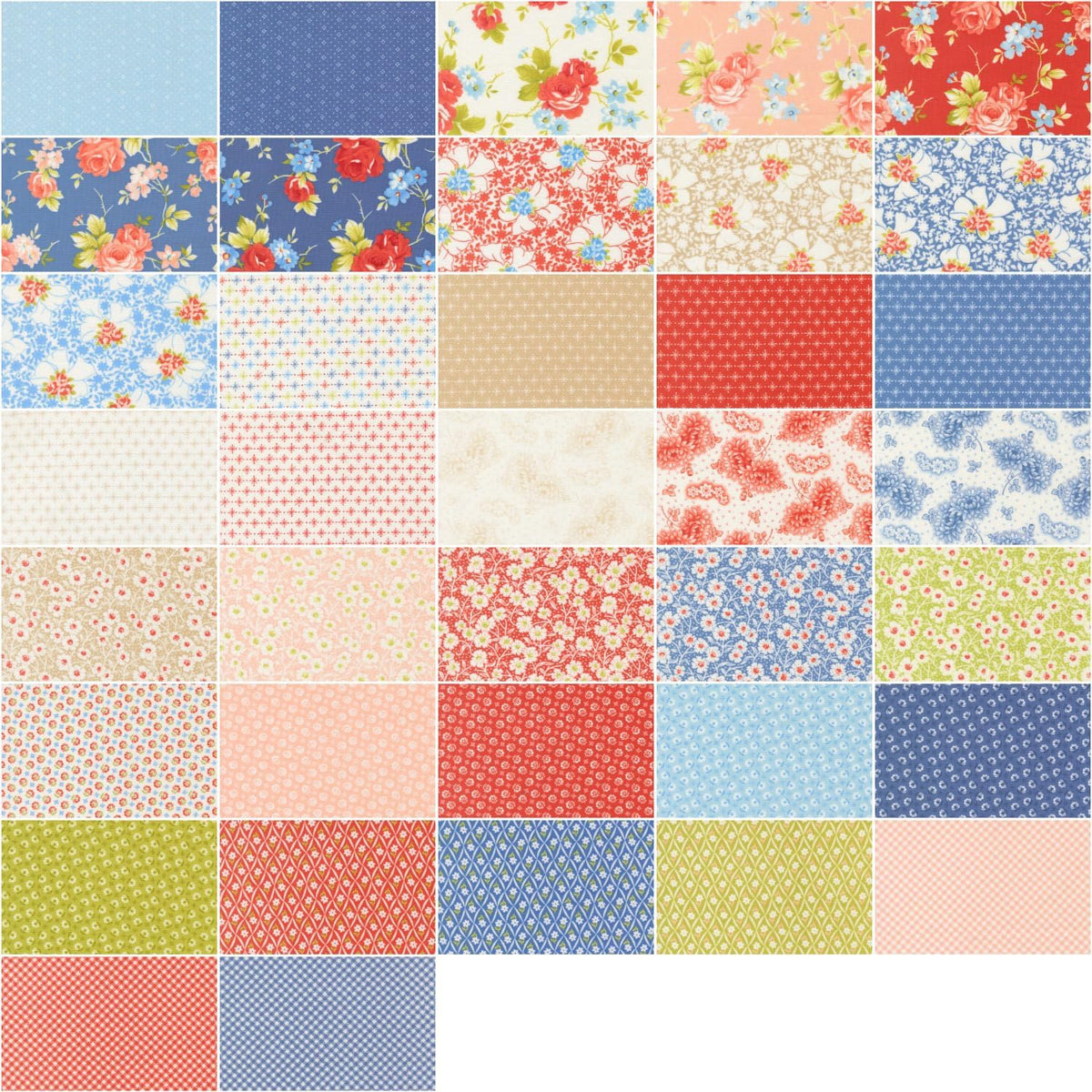Rosie Charm Pack By Joanna Figueroa 5-inch Precut Fabric Squares