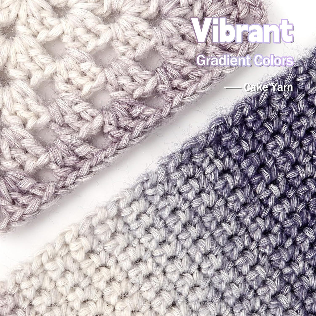 Katech Gradient Cake Yarn for Crocheting Knitting-4 Pack of 100g/3.52