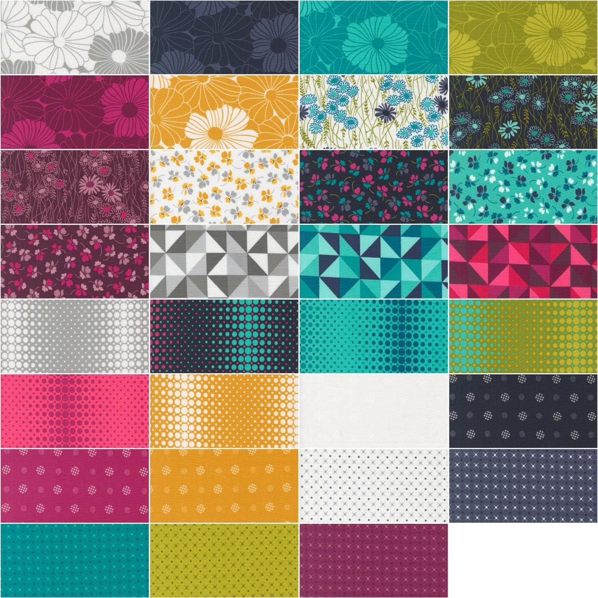 Color Crush Charm Pack by Vanessa Christenson 5-inch Precut Fabric