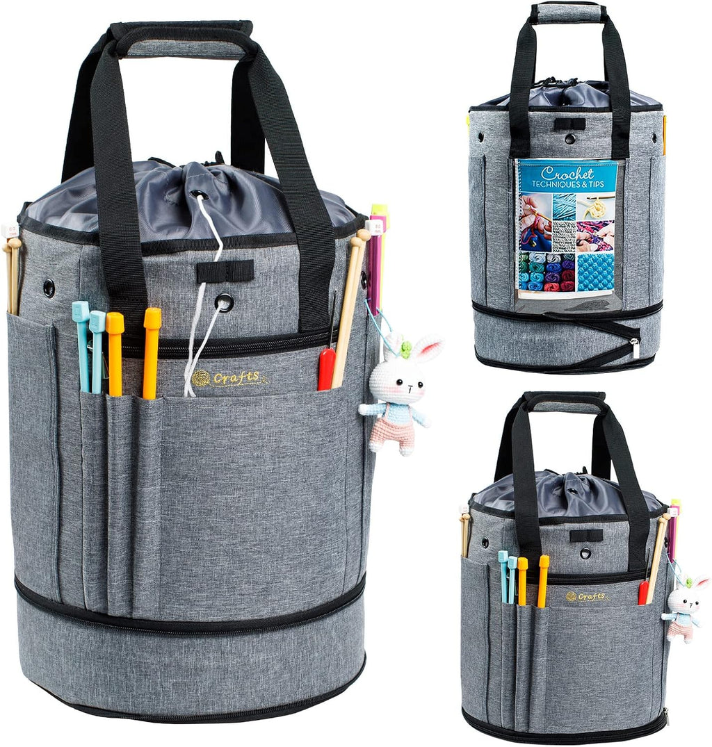 MYBAGZING Expandable Crochet Bag Organizer with Drawstring Closure