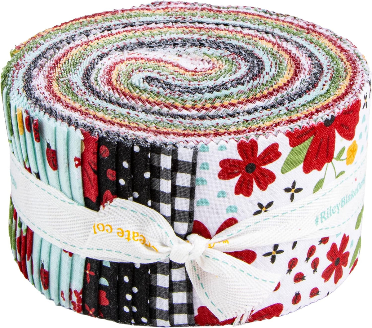 Lori Whitlock Little Ladybug Rolie Polie 40 2.5-inch Strips Jelly Roll