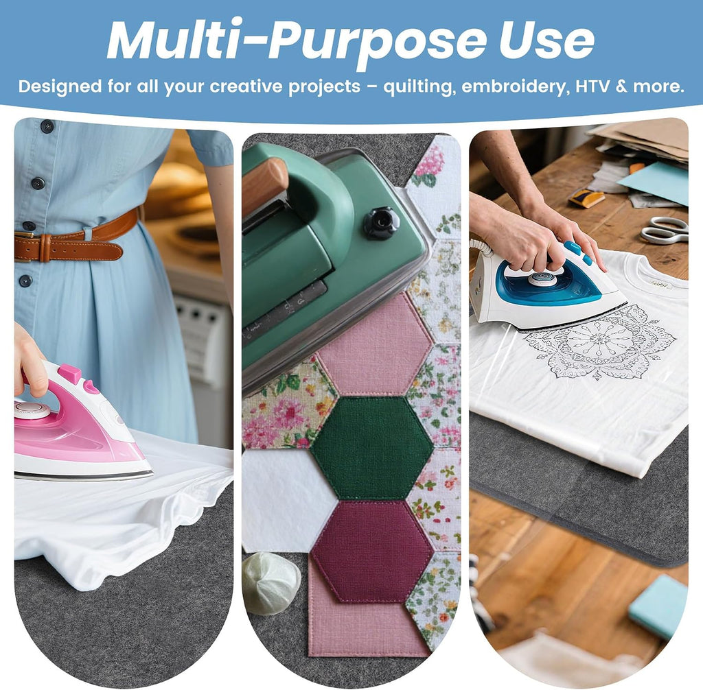 BREENHILL Wool Pressing Mat 13.5"x 17" Ironing Mat for Quilting