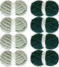 MABOZOO Assorted Chunky Yarn for Hand Knitting 8 Pack, Fluffy Jumbo