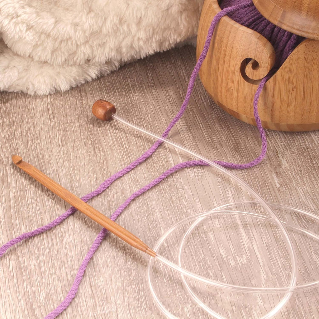 JubileeYarn Bamboo Tunisian Circular Crochet Hook - 8mm