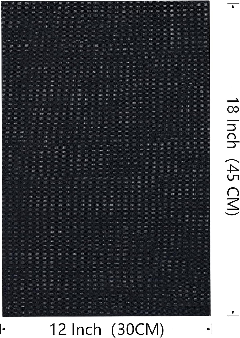 Caydo 6 Pieces Aida Cloth 14 Count Black Cross Stitch Fabric