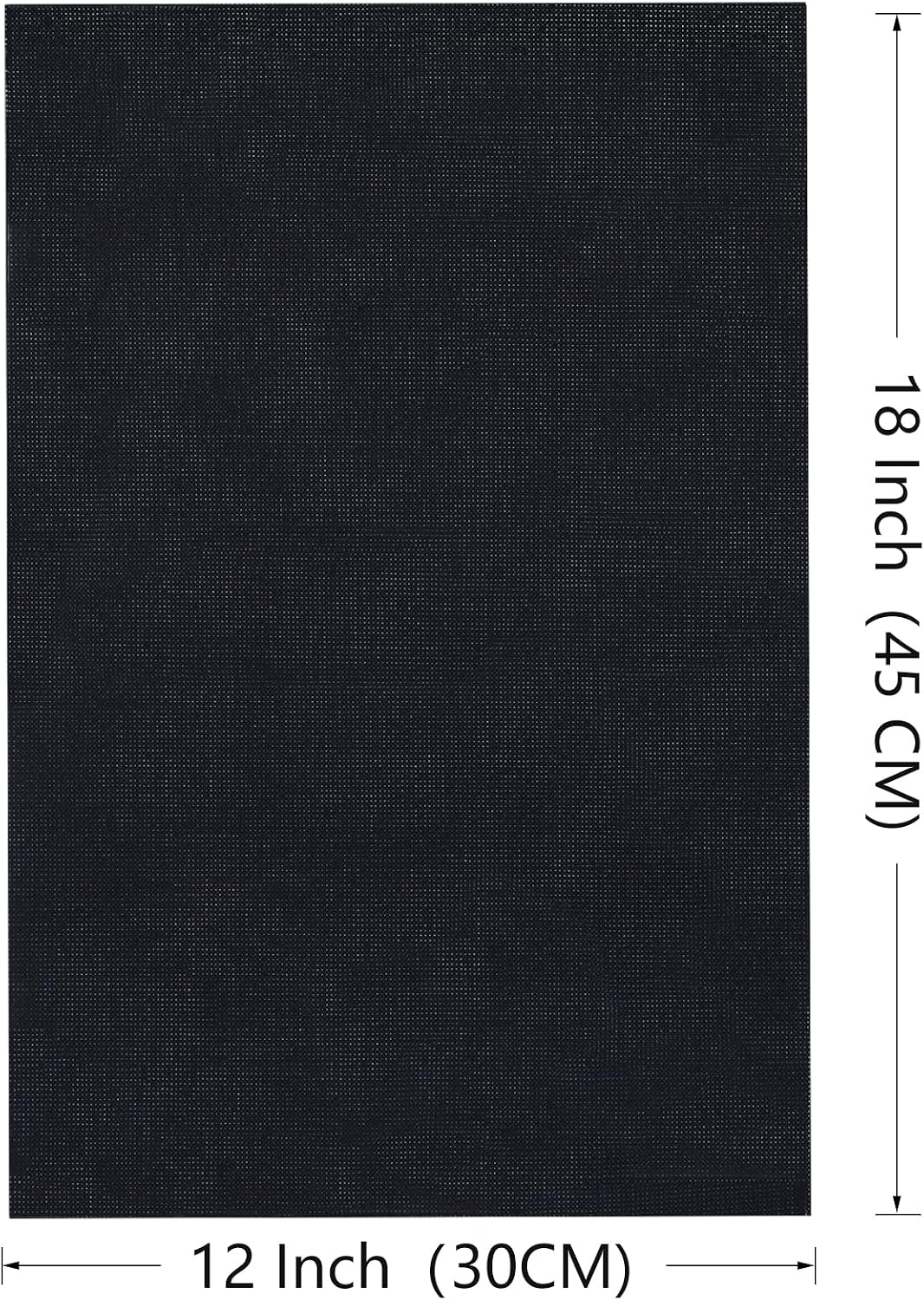 Caydo 6 Pieces Aida Cloth 14 Count Black Cross Stitch Fabric